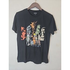 Naruto Men's Shirt Size XS Black Short Sleeve Old Navy Anime Graphic Tee Stretch